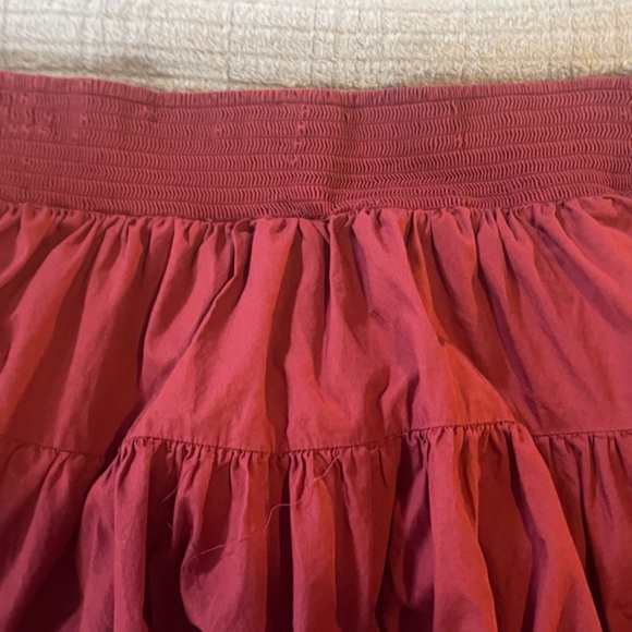Anthropologie Tiered Lace Maxi Skirt in Burgundy - Picture 7 of 10